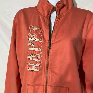 Soma Somawknd Happy Sunday  Lounge Pants and Jacket - peach Size M